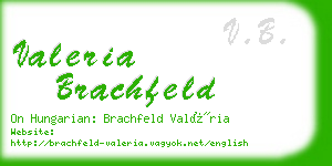 valeria brachfeld business card